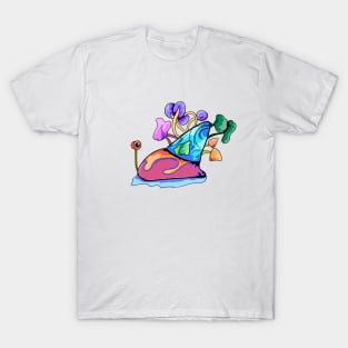 cute colorful snail art T-Shirt